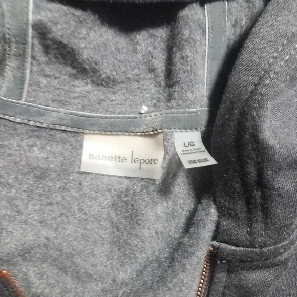 Nanette Lepore Zipup Sweatshirt Hoodie LARGE - Picture 5 of 7